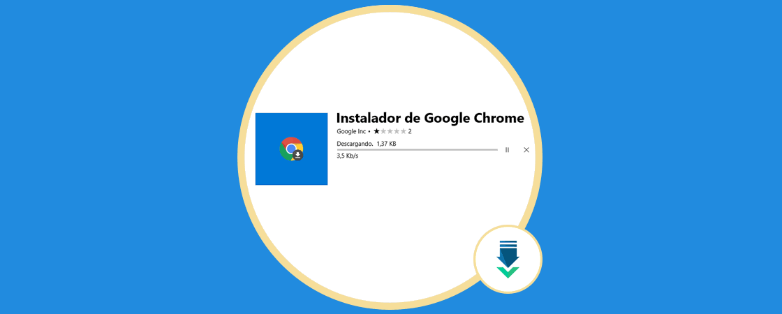 El instalador de Google Chrome disponible en Microsoft Store