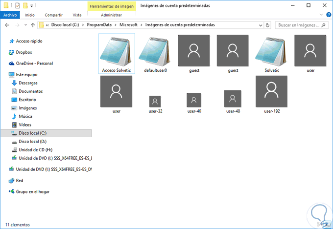 Cambiar, eliminar, ocultar imagen cuenta usuario Windows 10 - Solvetic - Error Al Configurar Imagen De Cuenta Windows 10