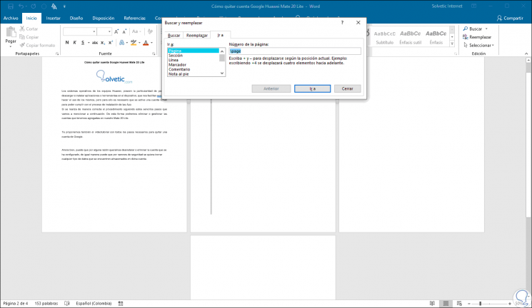 Eliminar Una Hoja En Word 19 Y Word 16 Solvetic