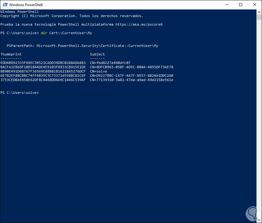 Dónde se guardan los certificados digitales en Windows 10 Solvetic