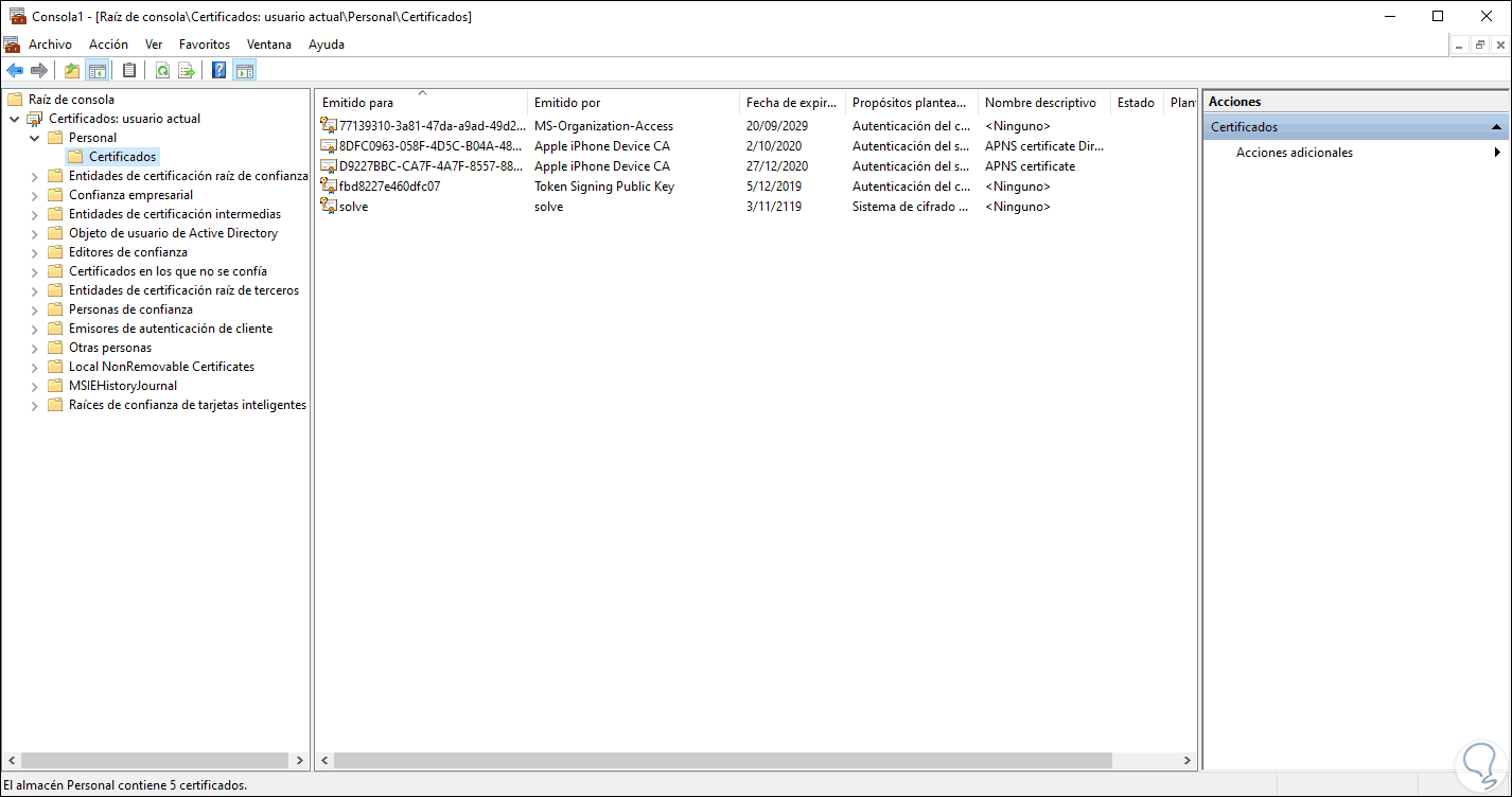 Microsoft root certificate authority. Microsoft Management Console Windows 10.