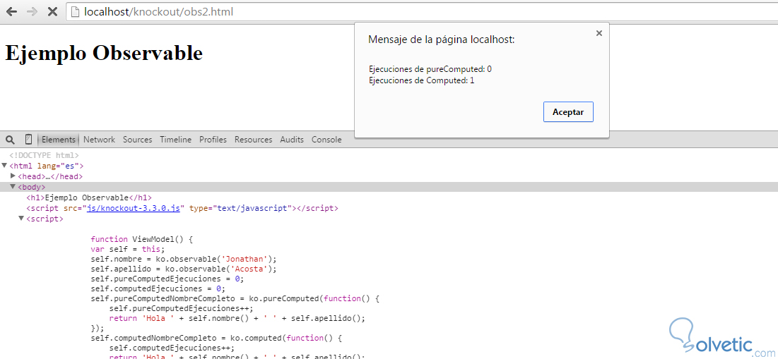 Cambios dinámicos con Knockout.js Solvetic