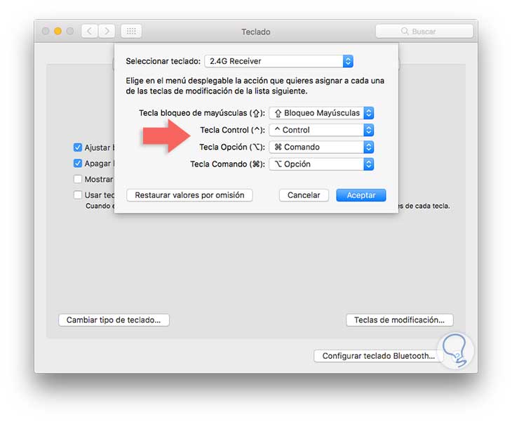 Configurar teclado usb mac