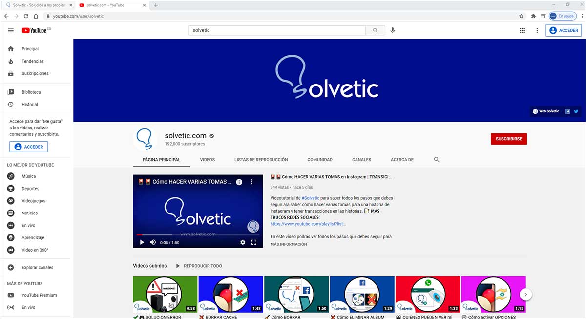 YouTube directo Escritorio 2021 ✔️ FACIL - Solvetic