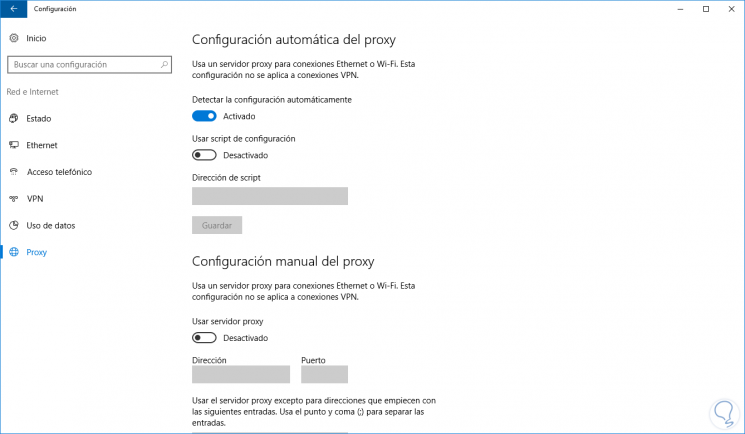 Configurar Servidor Proxy Y Excepciones En Edge Windows 10 – DSIVEW