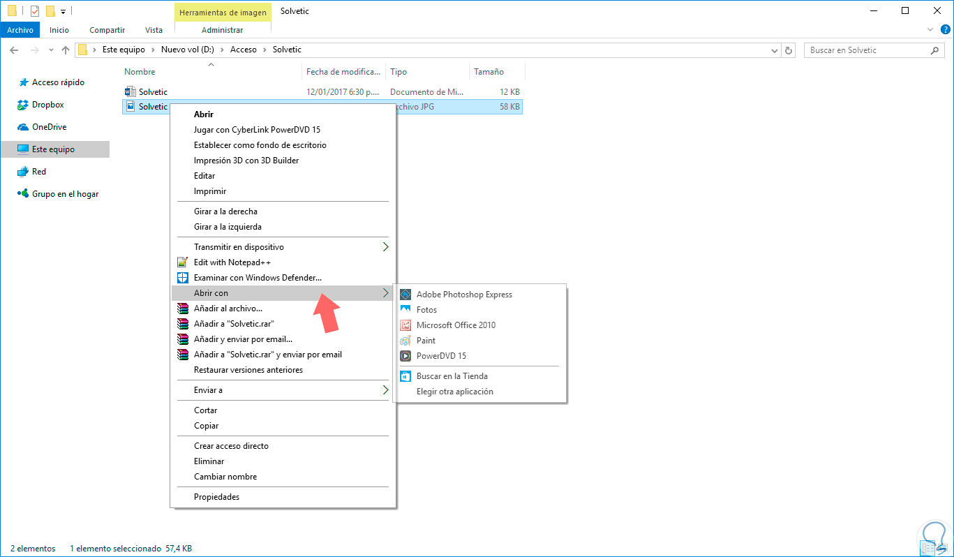 Peaje prisión dormir Asociar tipo de archivo con programa Abrir con en Windows 10 - Solvetic