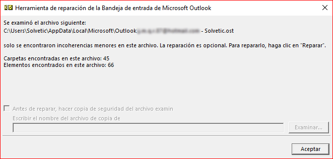 Reparar archivos y .OST Outlook 2016, 2013, 2010, 2007 -