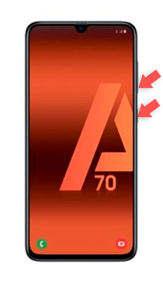 Como capturar pantalla en samsung a70