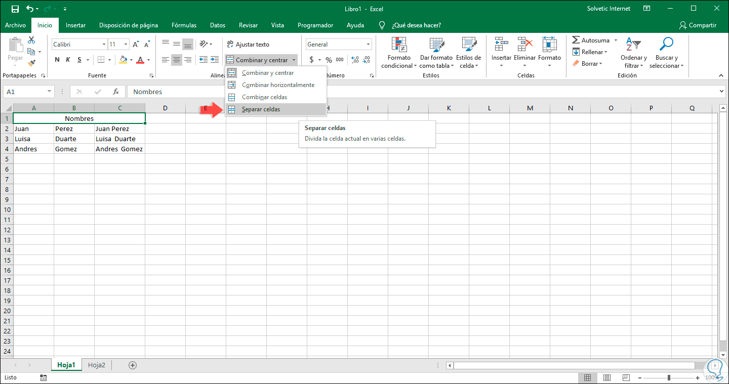 Inmovilizar varias filas excel