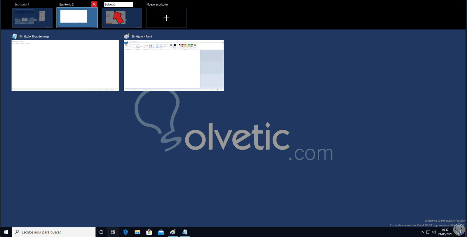 baloncesto Camarada aquí ▷ CAMBIAR ESCRITORIO Windows 10 - Solvetic