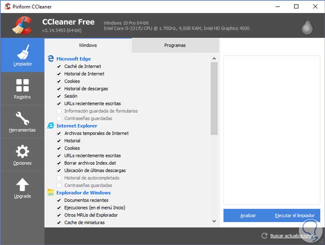Cómo limpiar el ordenador con CCleaner en Windows 10