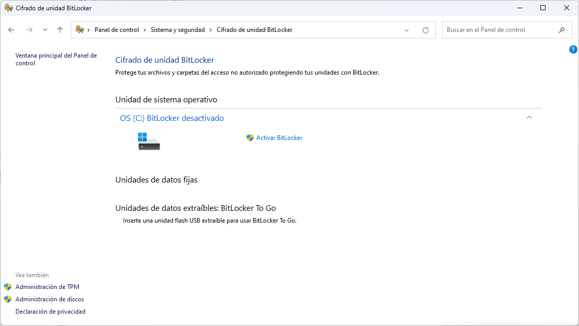 quitar contraseña de Administrador y cifrado Bitlocker? Solvetic