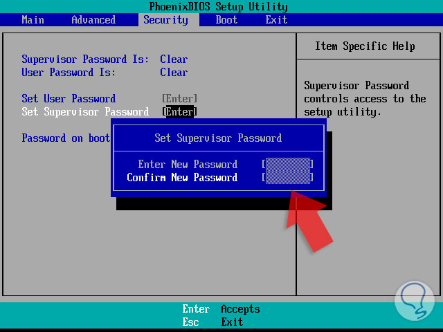 Cómo establecer contraseña en BIOS o UEFI en Windows 10