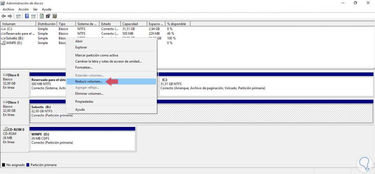 cambiar tamaño NTFS Windows 10 Solvetic