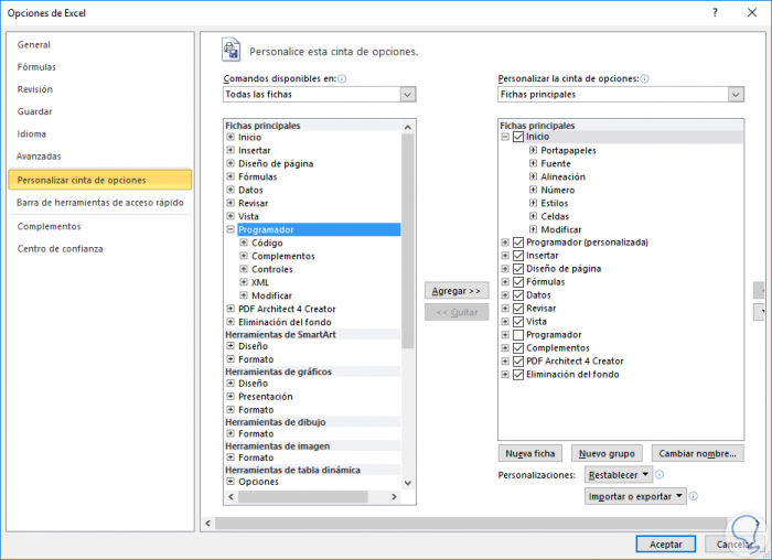 Cómo ver y ocultar pestaña menú Programador en Excel - Solvetic