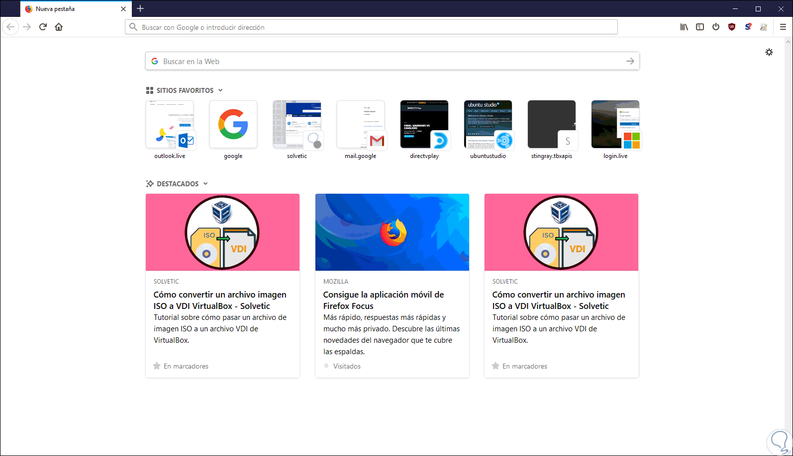 Restaurar firefox quantum