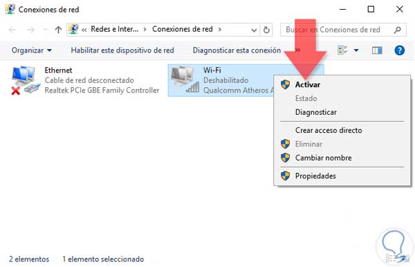 como activar la tarjeta wifi de mi pc windows 10