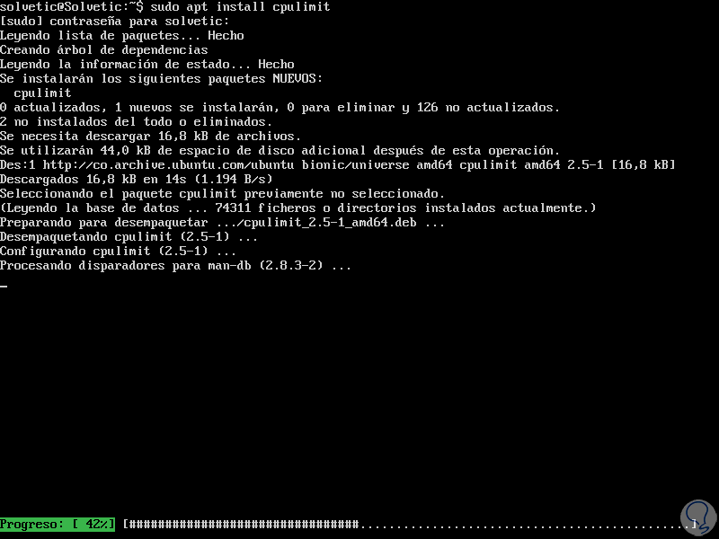 Cómo limitar uso de CPU Linux con CPULimit Solvetic