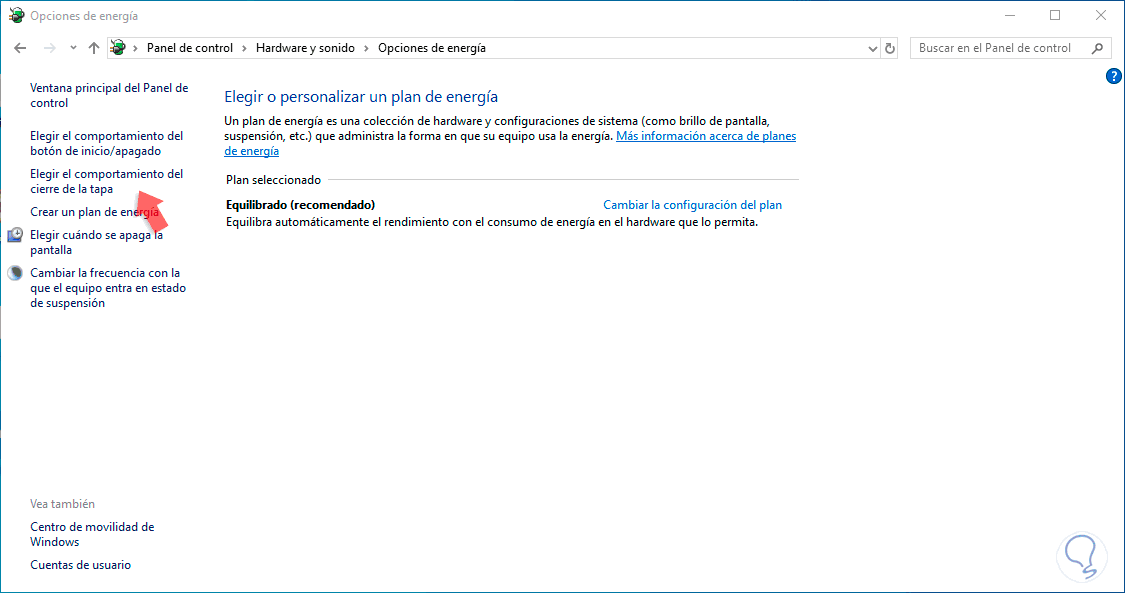 Cómo no suspender al cerrar tapa Windows 10 Solvetic