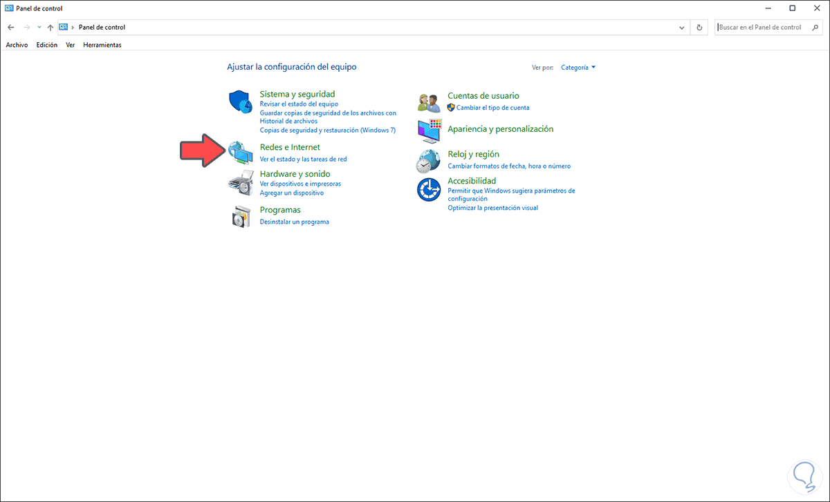 Abrir conexiones de Red Windows 10 Menú y CMD Solvetic