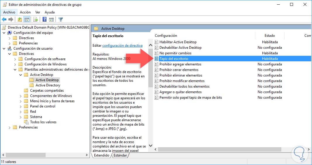 Cómo configurar fondo de pantalla Windows a través de GPO Solvetic