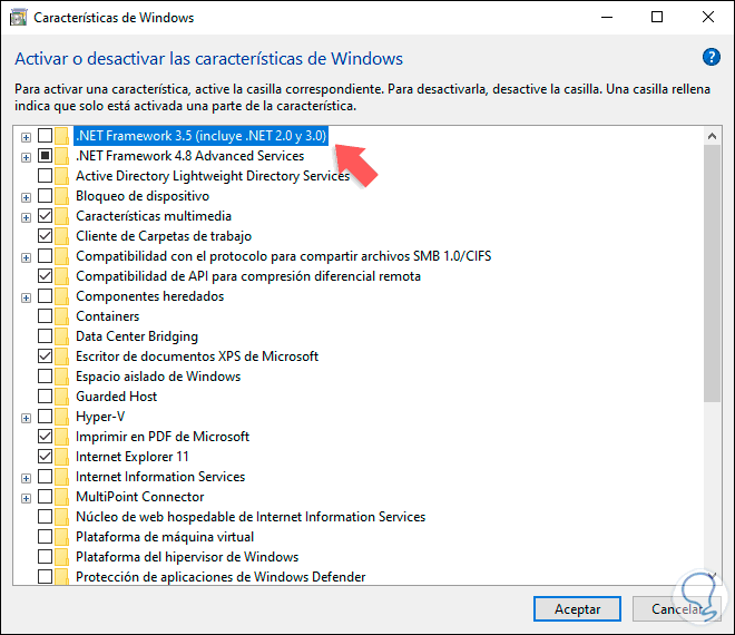 Cómo Activar O Desactivar Características Y Componentes Windows 10 Solvetic 5724