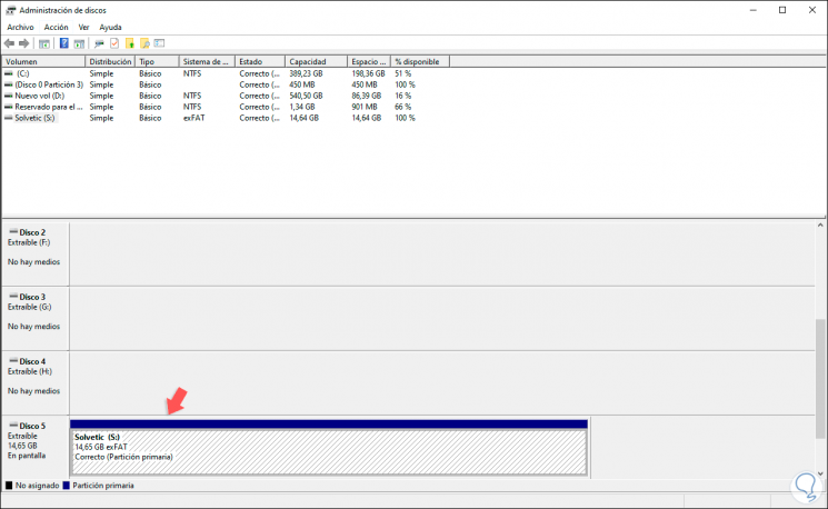 Solución No reconoce disco duro externo Windows 10 - Solvetic