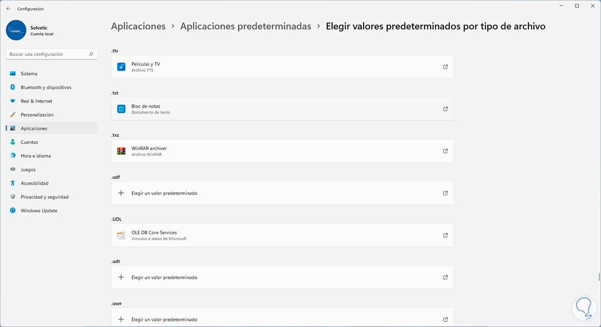 Asociar Extensión Archivos a Programas Windows 11 ️ Programa