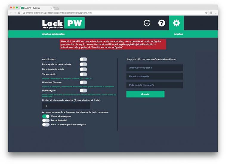 Cómo poner contraseña a Google Chrome con LockPW Solvetic