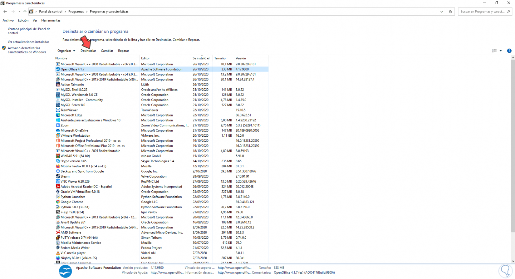 Como Desinstalar Openoffice En Windows 10 ▷ Cómo desinstalar OpenOffice en Windows 10 - Solvetic