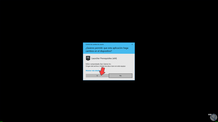 Cómo instalar Epic Games Launcher Windows 10 para PC