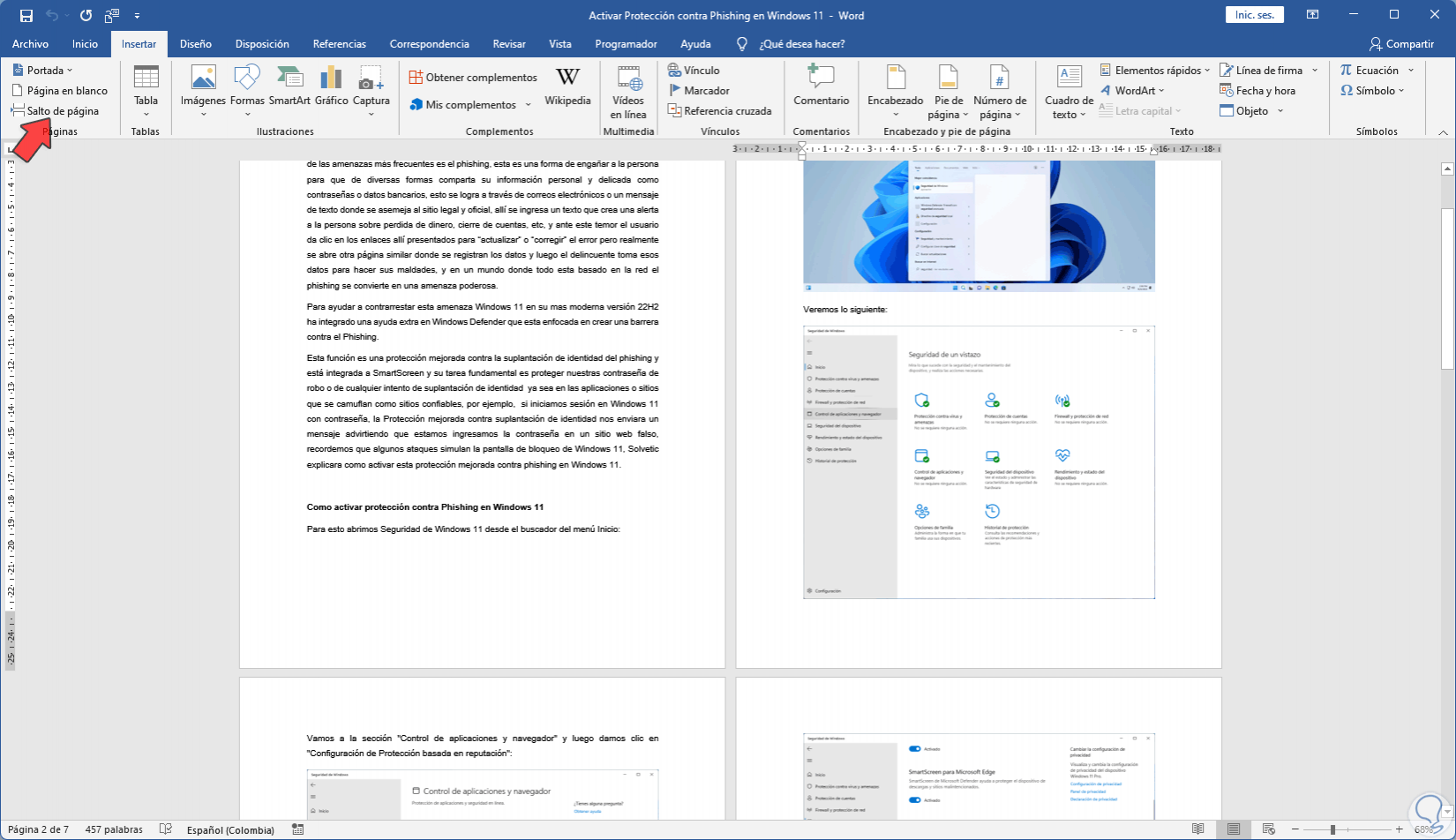 Abrir otra Hoja en Word ️ Solvetic