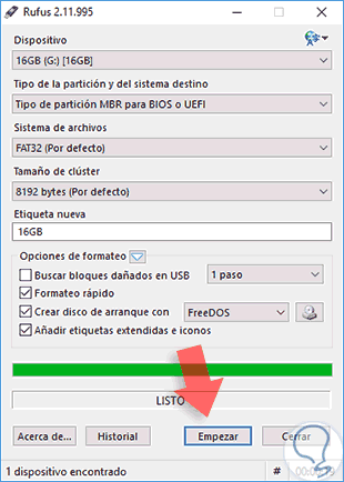 Referéndum búnker Pino Cómo crear USB Boot DOS en Windows 10 - Solvetic