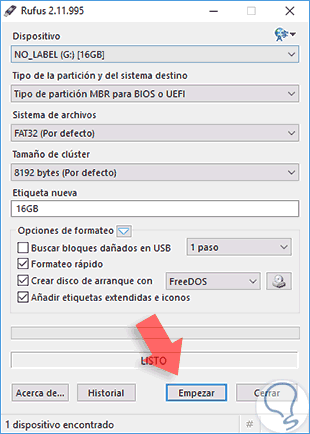 Referéndum búnker Pino Cómo crear USB Boot DOS en Windows 10 - Solvetic