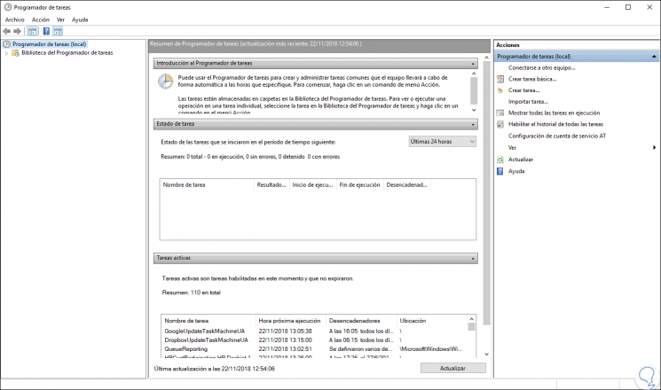 Cómo ver tareas programadas Windows 10 - Solvetic
