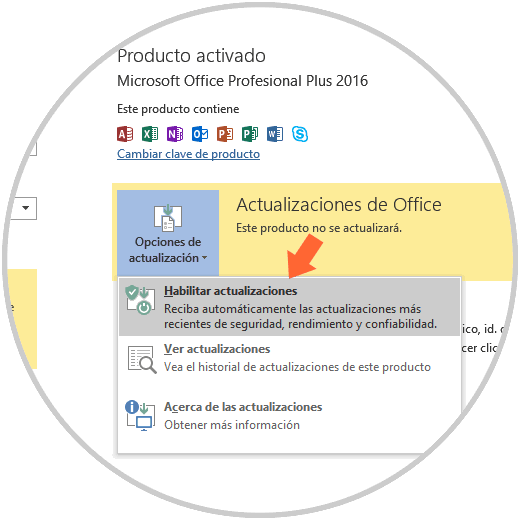 ▷ Desactivar actualizaciones Office 2019 y 2016 ✔️ - Solvetic