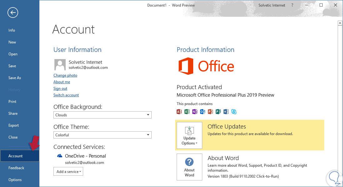 Cómo saber que versión de Office tengo 2019, 2016, 2013, 2010 - Solvetic