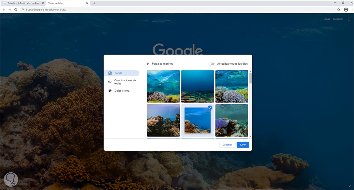 ▷ Cambiar fondo de Google Chrome personalizado Windows 10 con mis fotos |  PC y móvil - Solvetic