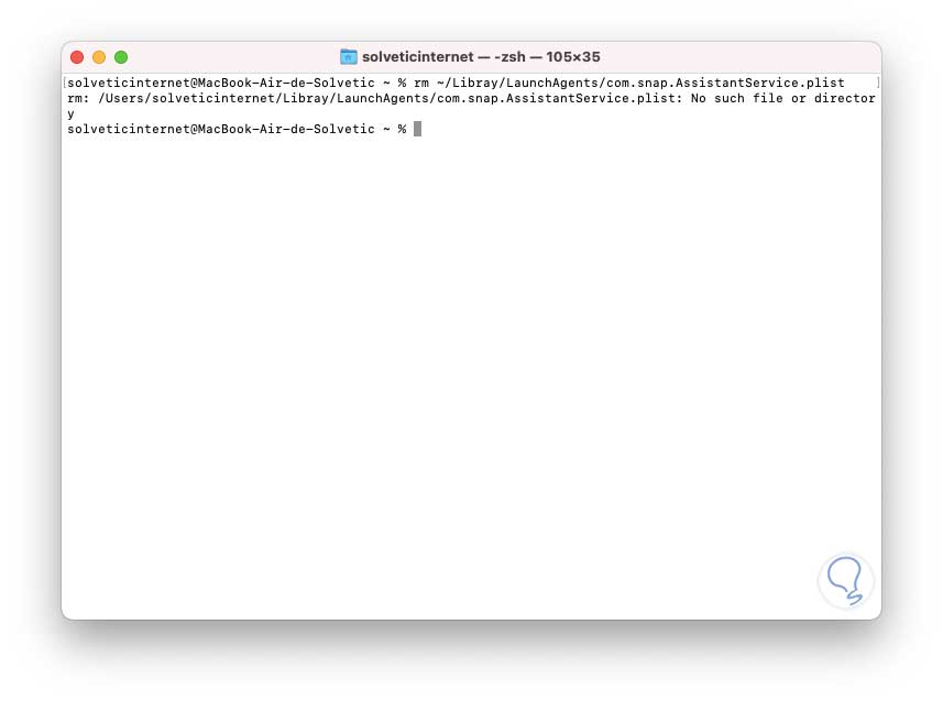 Desinstalar Snap Camera de Mac macOS Solvetic