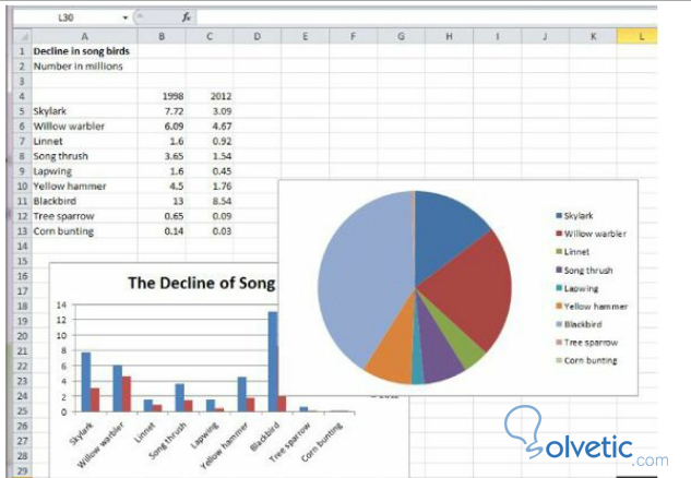 MS Excel 2010 - Gráficos de Torta - Solvetic