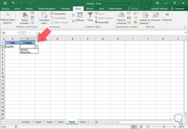 Cómo crear listas desplegables dependientes Excel 2019 y Excel 2016