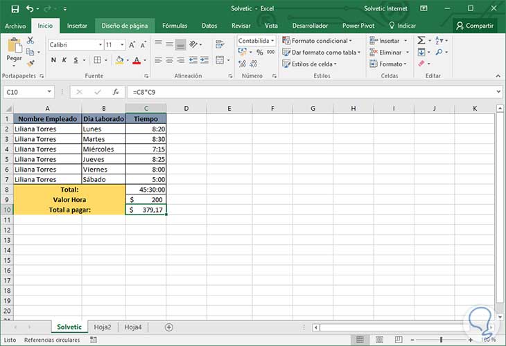 Como Multiplicar Tiempo Por Dinero En Excel