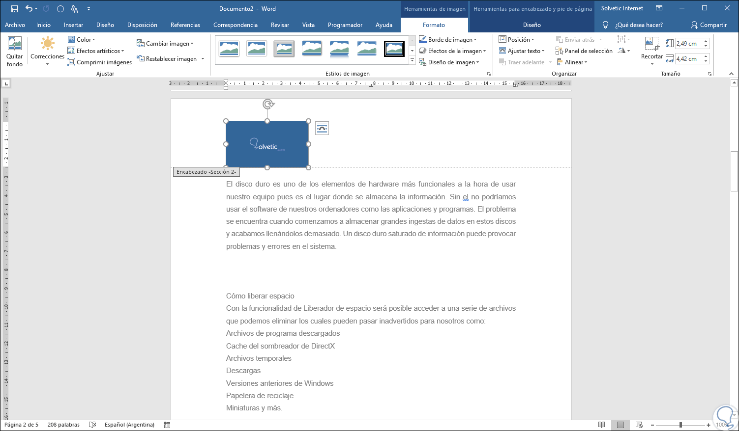 Cómo Poner Encabezado Y Pie De Página En Word 2016 2019 Diferente En