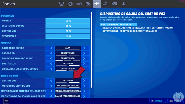 No Me Funciona El Microfono En Fortnite Solucion Solvetic Como Hablar Por Fortnite De Pc A Ps4 Como Hablar Por Fortnite De Pc A Ps4 No Me Funciona El Microfono En Fortnite Solucion Solvetic