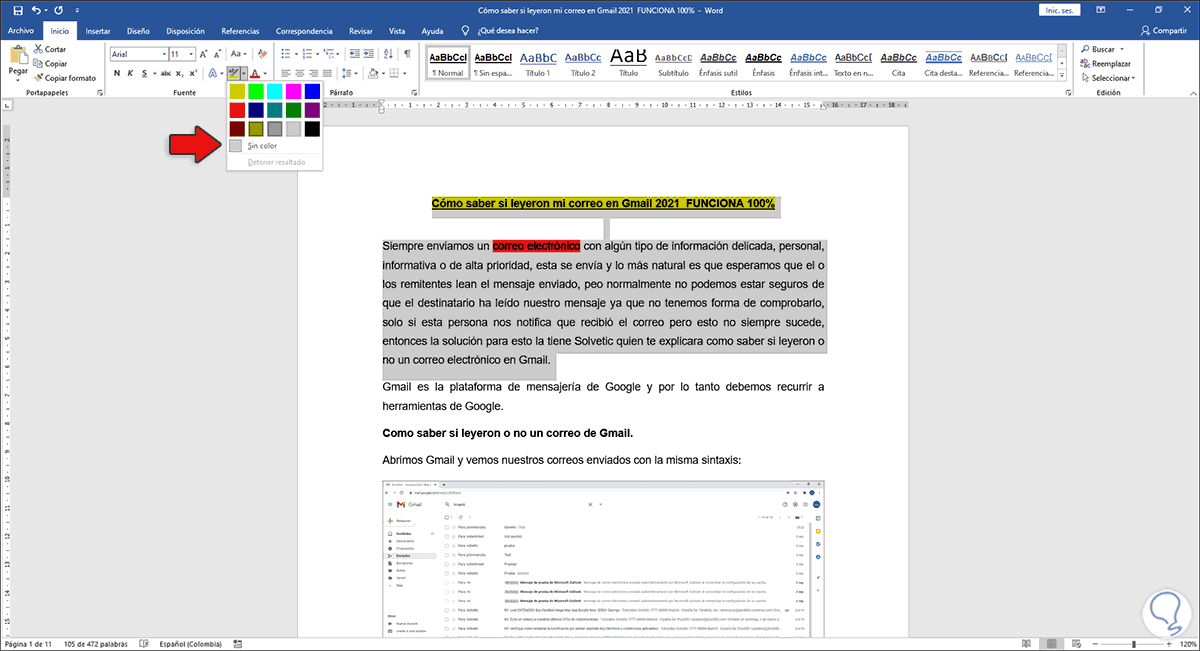 Resaltar texto en Word 2019 y Word 2016 FACIL y RAPIDO Solvetic