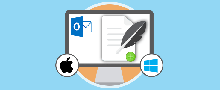 Cómo crear y añadir firma Outlook 2016, 2013, 2010 Windows y Mac