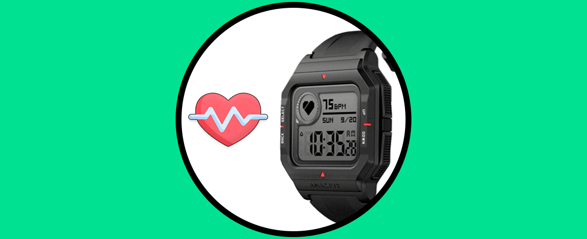 Activar y medir pulsaciones ritmo cardiaco Amazfit Neo
