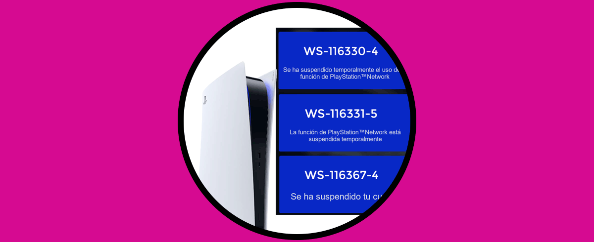 Solución error PS5 WS-116331-5, WS-116330-4, WS-116367-4 | La función o cuenta de PlayStation Network está suspendida temporalmente