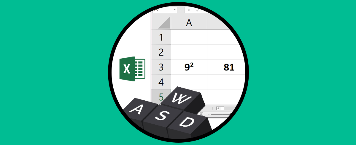 Cómo elevar al cuadrado en Excel con el teclado