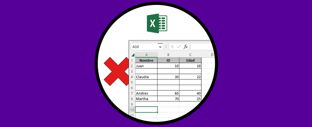 Cómo eliminar Filas en blanco en Excel